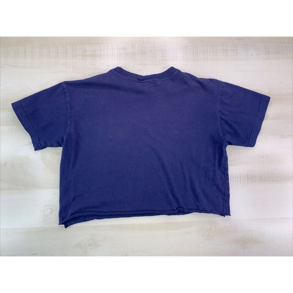 VINTAGE Y2K Sierra Madre Cotton Cropped Arizona Distressed Graphic Blue T Shirt - Picture 10 of 10